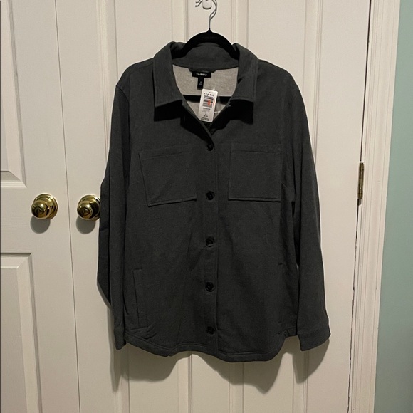 torrid | Jackets & Coats | Torrid Charcoal Utility Shacket | Poshmark